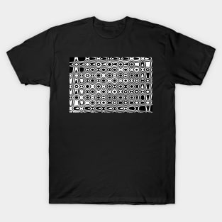 Illusion in black and white, abstract print T-Shirt